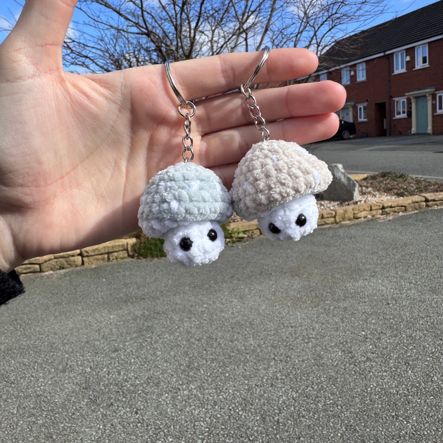 Crochet Mushi-pop Key Ring