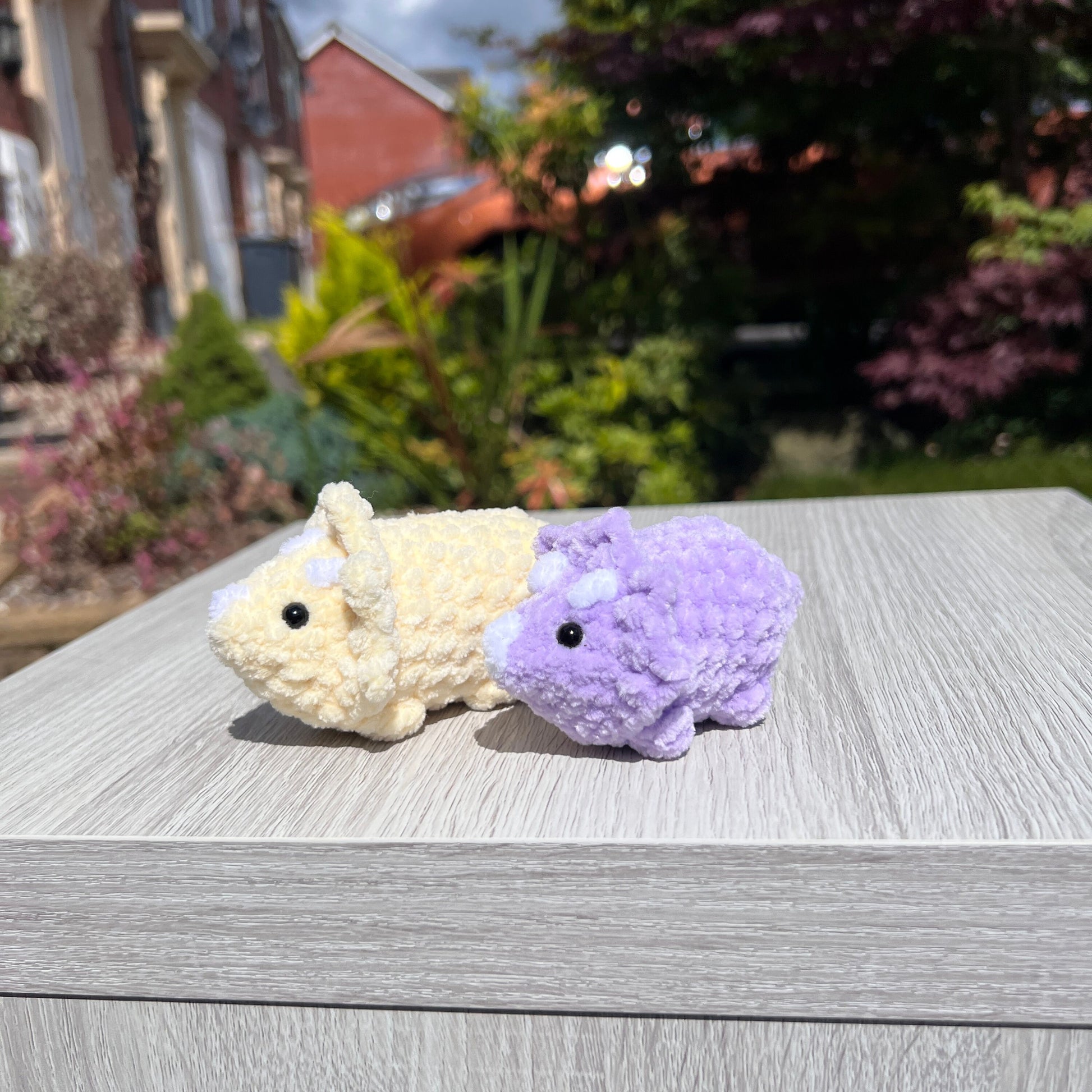 Crochet Triceratops | Dinosaur plushie | Small jurassic plush | Handmade plush | Nursery decor | Unique gift | Soft stuffed toy | Cute dino