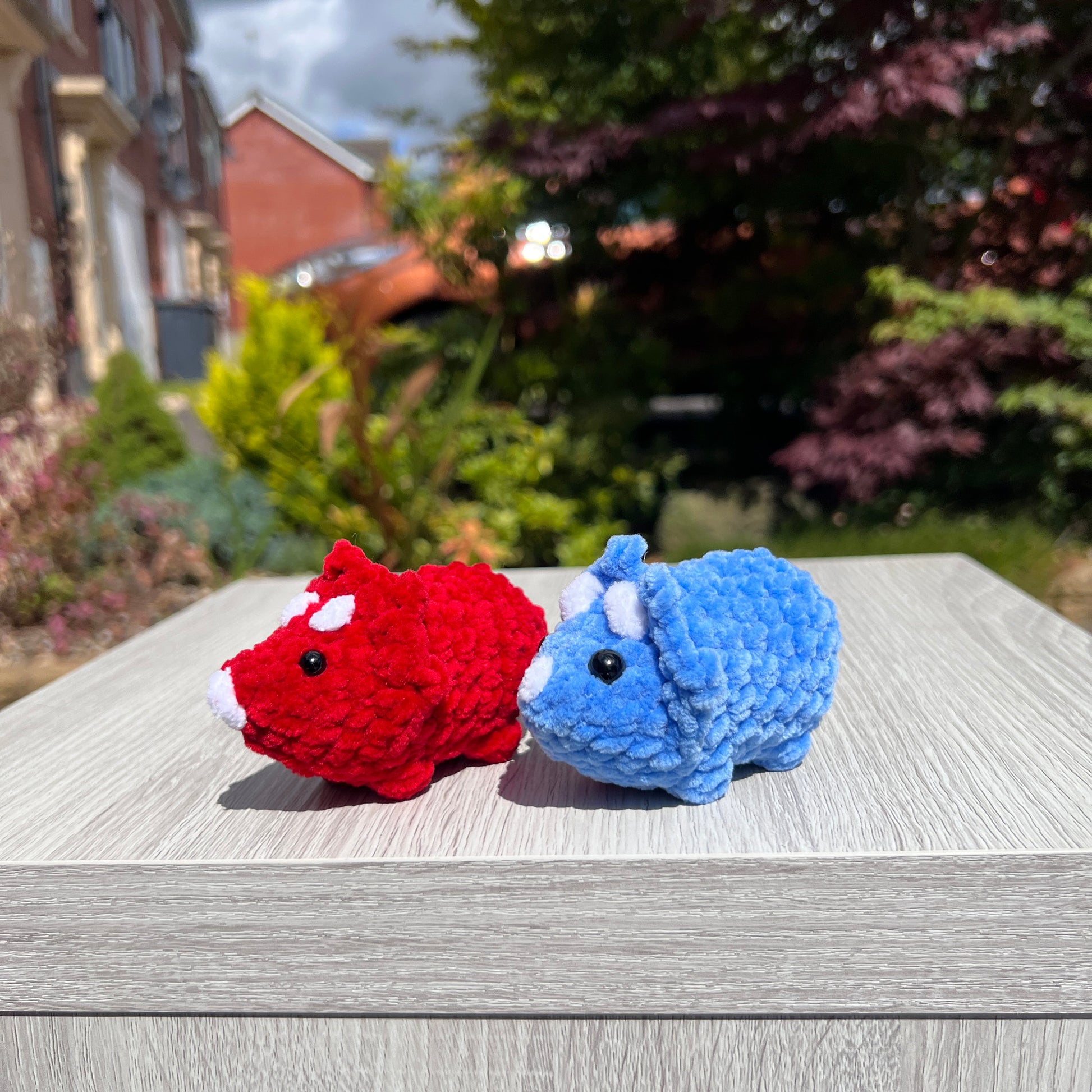 Crochet Triceratops | Dinosaur plushie | Small jurassic plush | Handmade plush | Nursery decor | Unique gift | Soft stuffed toy | Cute dino