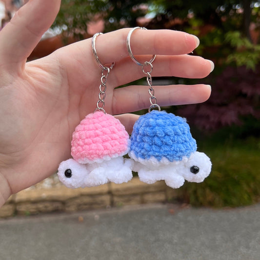 Crochet Turtle-pop Key Ring | Cute turtle | Anxiety / stress plushie | Mini turtle | Crochet fidget popper | Crochet plush | Handmade