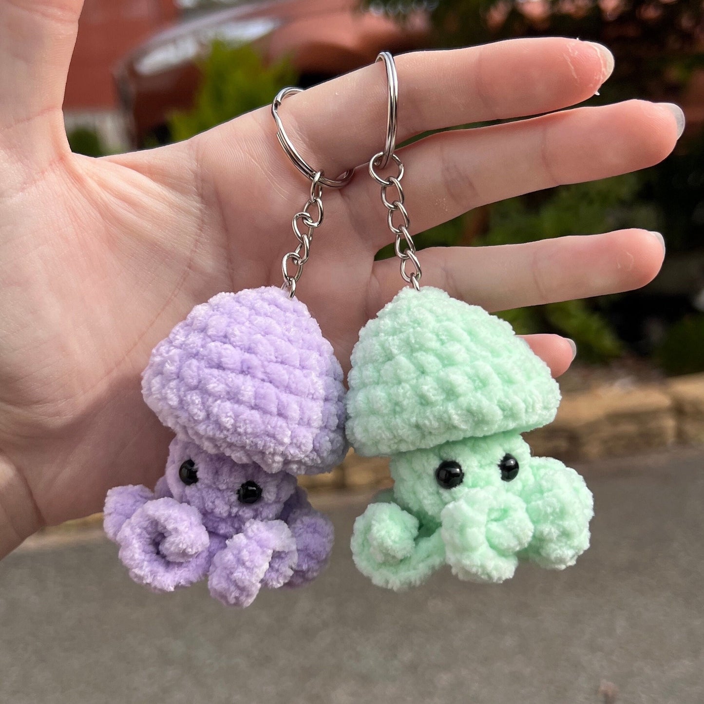 Crochet Jelly-Pop Key Ring | Cute jellyfish | Anxiety / stress relief plushie | Mini Jellyfish | Crochet fidget popper | Handmade keychain