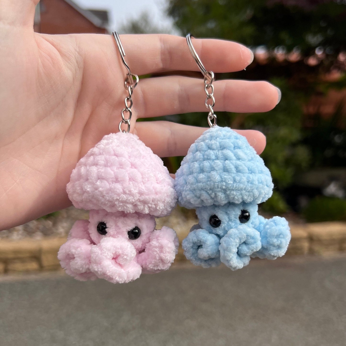 Crochet Jelly-Pop Key Ring | Cute jellyfish | Anxiety / stress relief plushie | Mini Jellyfish | Crochet fidget popper | Handmade keychain