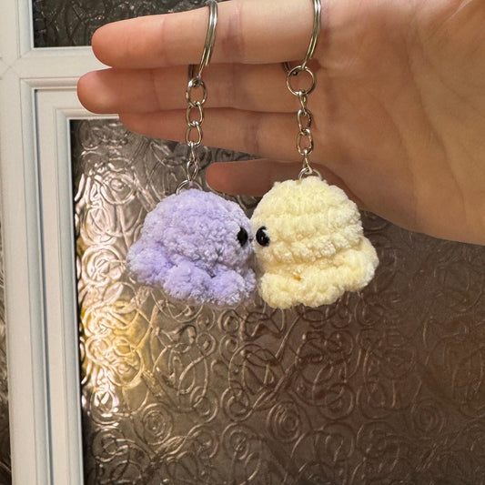 Crochet Kissing Octopus Key Rings | Mini Plushie | Amigurumi Octopus | Small anxiety relief, stress relief | Couples Key Rings | Handmade