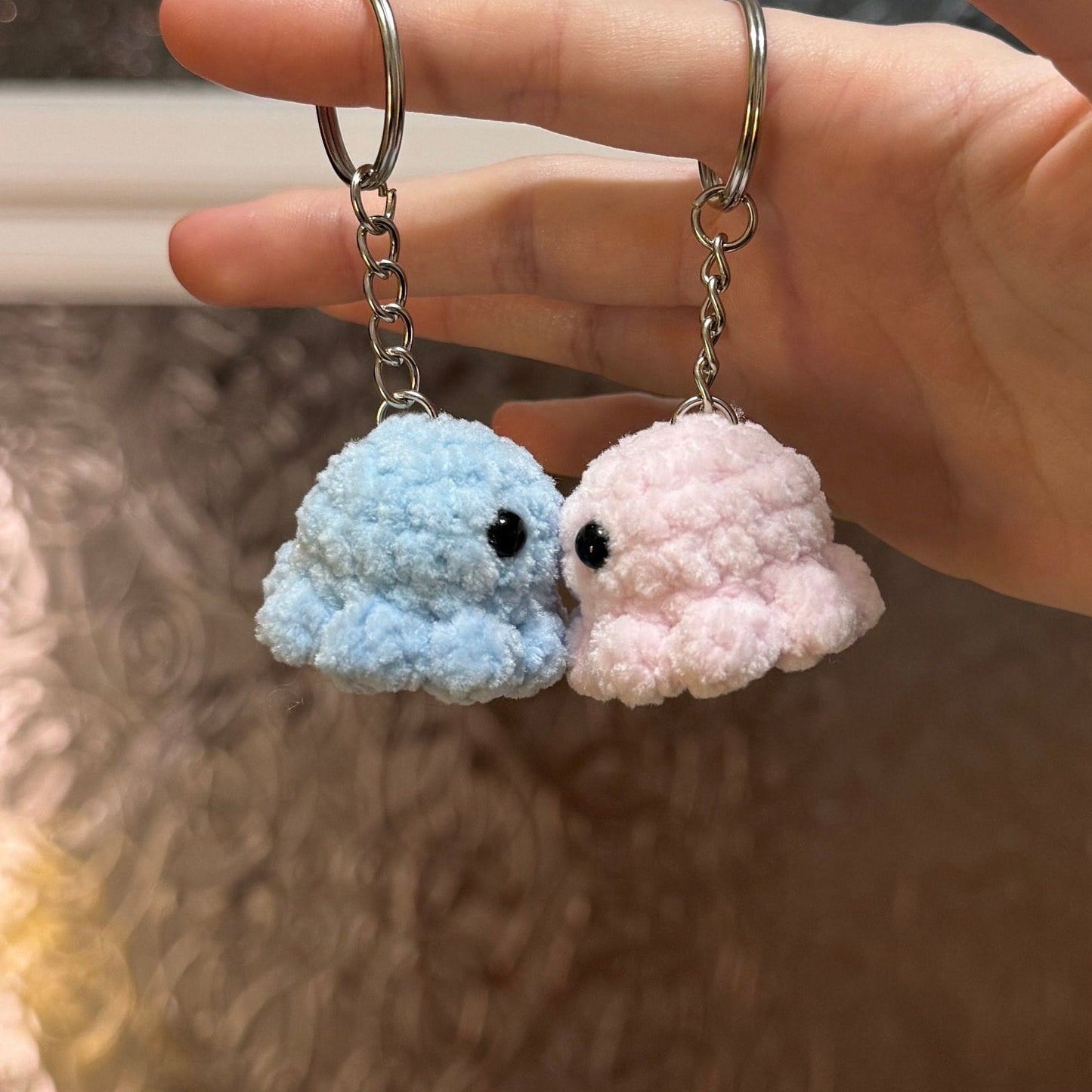 Crochet Kissing Octopus Key Rings | Mini Plushie | Amigurumi Octopus | Small anxiety relief, stress relief | Couples Key Rings | Handmade