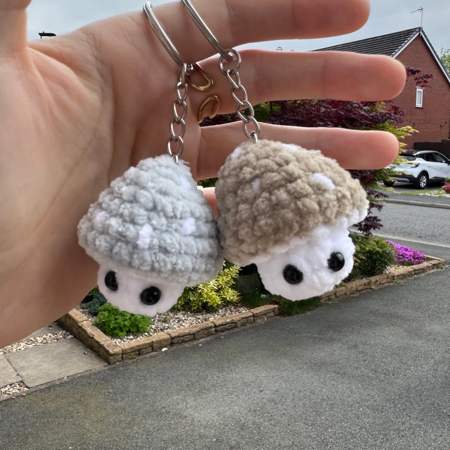 Crochet Mushi-pop Key Ring | Cute Mushroom | Anxiety / Stress Plushie | Mini Mushroom | Crochet Fidget Popper | Crochet Plush | Handmade